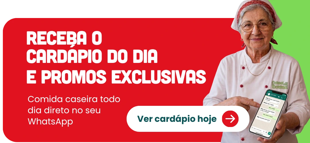 Receba o cardápio do dia e promos exclusivas no WhatsApp